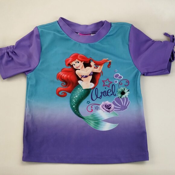 The little Mermaid Swimsuit with Rash guard Shirt / Size 4T - Picture 2 of 6